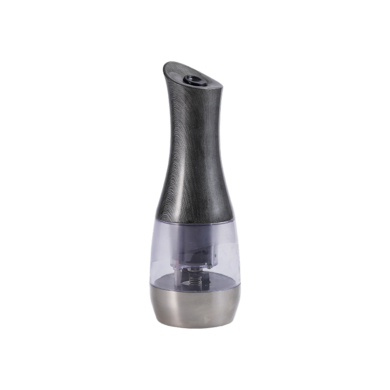 6 AAA batteries powered stainless steel pepper grinder